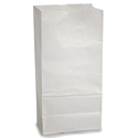 35 lb. White #8 Grocery Bags White White Virgin Paper