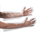 Food Prep Gloves Clear Poly Gloves 18 in Elbow Length