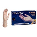 GlovePlus Clear Vinyl Gloves - Medium