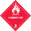 D.O.T. Flammable Gas Label