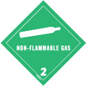 D.O.T. Nonflammable Gas Label