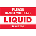 5 in x 3 in Liquid - Handle with Care Labels