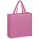 13 x 5 x 13 + 5 Pink Non Woven Grocery Tote Bag with Poly Board Insert