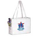 16 x 6 x 12 Digitally Printed White Over Shoulder Carry Tote