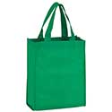 8 in x 4 in x 10 in + 4 in Kelly Green Non Woven Grocery Tote Bag