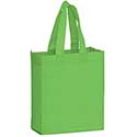8 x 4 x 10 + 4 Lime Green Non Woven Grocery Tote Bag