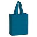 8 in x 4 in x 10 in + 4 in Maui Blue Non Woven Grocery Tote Bag