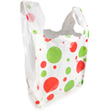 12 in x 7 in x 22 in T-Shirt Holiday Shopping Bags - Dots
