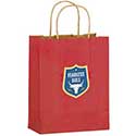 Digitally Printed 8 x 4 x 10 + 4 Red Color Twisted Paper Handle Shoppers