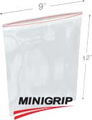 9 in x 12 in 4-Mil Reclosable Double Zip Poly Bags