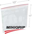10 in x 10 in 4-Mil Reclosable Double Zip Poly Bags