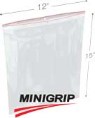 12 in x 15 in 6-Mil Reclosable Double Zip Poly Bags