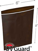 6 in x 8 in Reclosable Amber UV Protective Bags