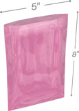 Pink 5 in x 8 in 2 mil Anti-Static Poly Bags