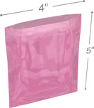 Pink 4 in x 5 in 6 mil Anti-Static Poly Bags