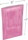 Pink 6 in x 10 in 6 mil Anti-Static Poly Bags