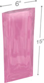Pink 6 in x 15 in 6 mil Anti-Static Poly Bags