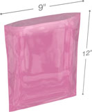 Pink 9 in x 12 in 6 mil Anti-Static Poly Bags