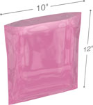 Pink 10 in x 12 in 6 mil Anti-Static Poly Bags