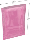 Pink 12 in x 18 in 6 mil Anti-Static Poly Bags