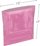 Pink 15 in x 18 in 6 mil Anti-Static Poly Bags