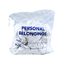 Clear Personal Belongings Bag w/Drawstring 20x20+3