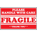 Fragile Please Handle With Care 5x3 Warning Label