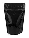 16 oz Stand Up Pouch with valve Black PET/ALU/LLDPE