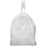 Registry Simply Accessories Disposable Laundry Bag, Tear Off Tie, 14 W x  24 L, 1 Mil, White, Tear-Off Tie Laundry Bags, Disposable Laundry Bags, Disposable Bags and Liners