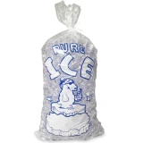 10 lb Wicketed Plain Top PURE ICE Plastic Ice Bags