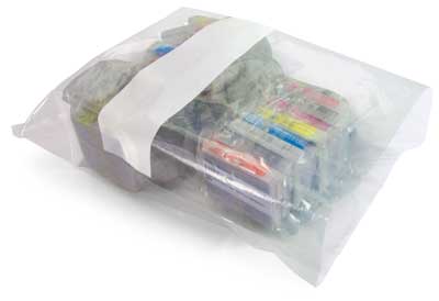 4 Mil Poly Bags with White Block 