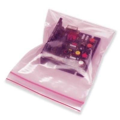 12x12 4 Mil Pink Anti-Static Reclosable Bags - 1,000 Bags/Case