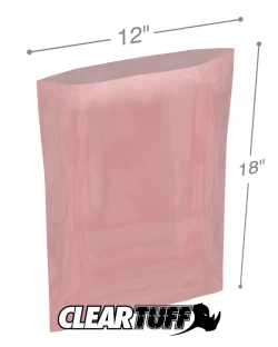 2 Mil Anti-static Flat Poly Bags 12" x 18"