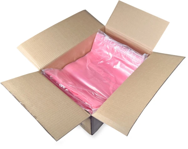 13x18 4-Mil Pink Anti Static Zip Bags - Minigrip Case Case of 13x18 4 Mil pink anti static locking bags