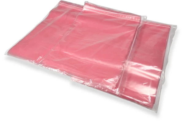 13x18 4-Mil Pink Anti Static Zip Bags - Minigrip Inner Packs Inner Packs of 13x18 4 Mil pink anti static locking bags