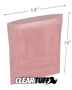 4 Mil Anti-static Flat Poly Bags 14" x 18"