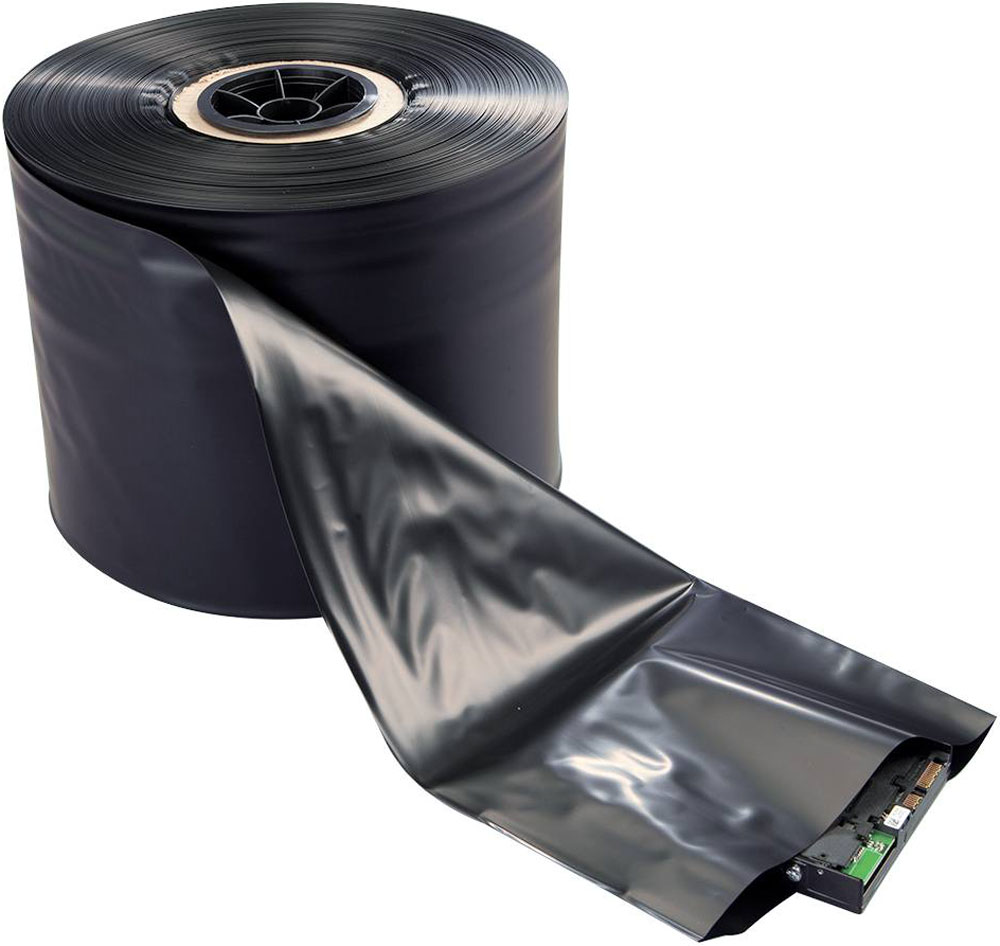14x750 4mil Black Conductive Tubing on Roll