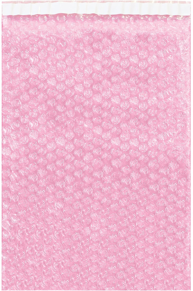 Pink 15 x 17.5 Antistatic Bubble Wrap Bags