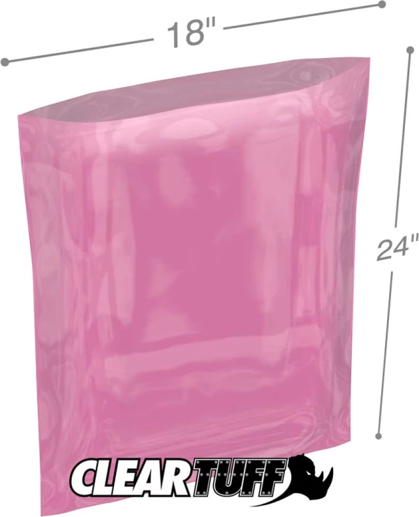 2 Mil Anti-static Flat Poly Bags 18 x 24 2 Mil 18 x 24 Antistatic Poly Bags