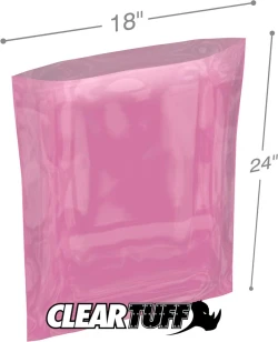 2 Mil Anti-static Flat Poly Bags 18" x 24"