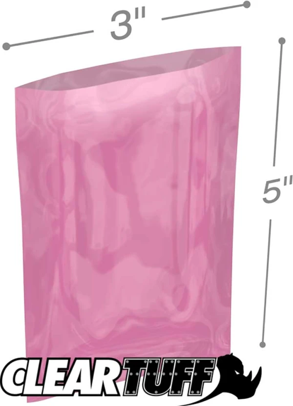 2 Mil Anti-static Flat Poly Bags 3 x 5 2 Mil 3 x 5 Antistatic Poly Bags