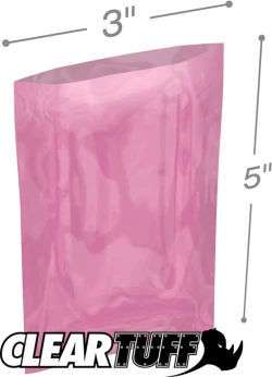 2 Mil Anti-static Flat Poly Bags 3" x 5"