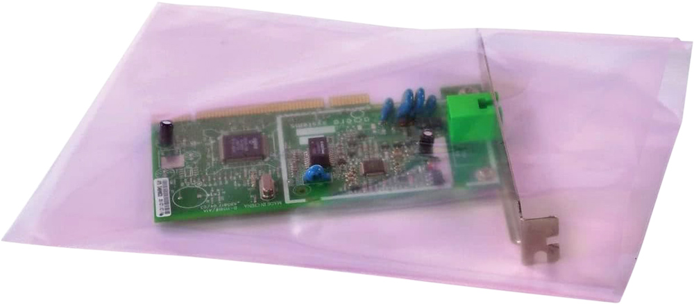 2 Mil 3 x 5 Antistatic Poly Bags with Circuit Board