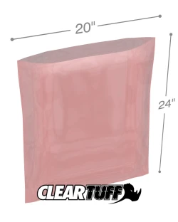 4 Mil Anti-static Flat Poly Bags 20" x 24"
