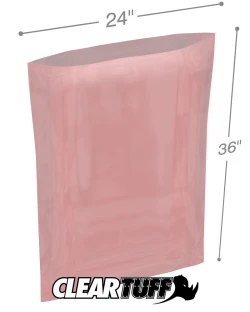 4 Mil Anti-static Flat Poly Bags 24" x 36"