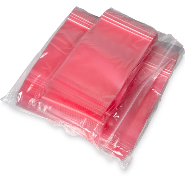 4x6 4-Mil Pink Anti Static Zip Bags - Minigrip Innerpacks Innerpacks of 4 x 6 4 Mil Pink Anti Static locking Bags