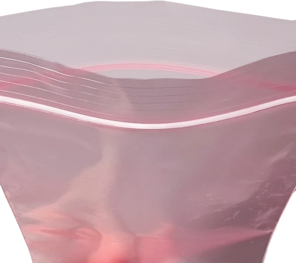 4x6 4-Mil Pink Anti Static Zip Bags - Minigrip Open Top Open Top of 4 x 6 4 Mil Pink Anti Static locking Bags