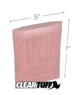 2 Mil Anti-static Flat Poly Bags 5" x 7"