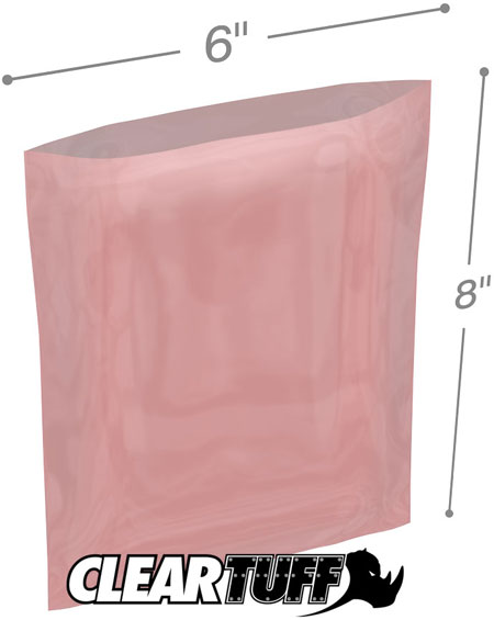6x8 2mil Antistatic Poly Bags