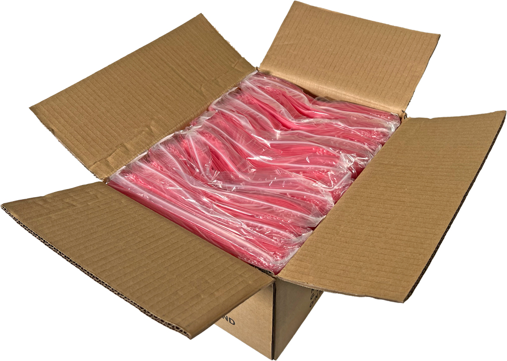 Case of 6x8 4 Mil anti static pink locking bags